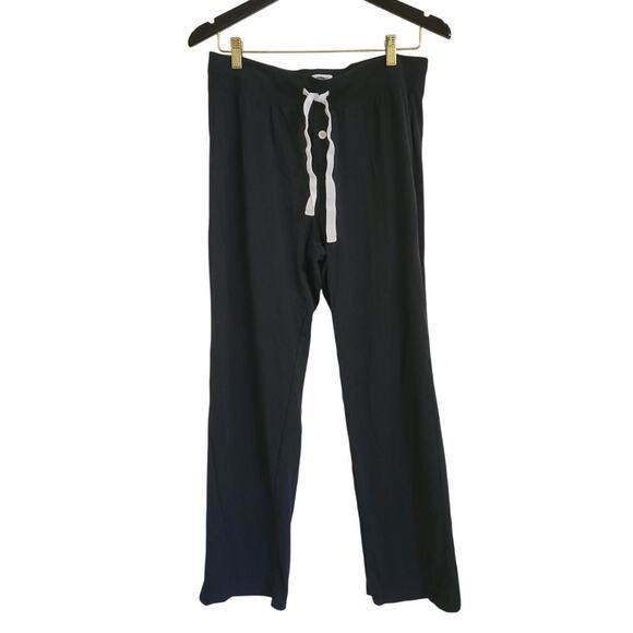 NWOT J. Crew Women's Long-sleeve Knit Pajama Set Black M - Picture 6 of 9